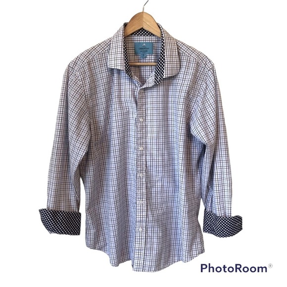 Christian Aujard Button Up Shirt Mens Size XL Flip Cuff Casual White Academia - Picture 1 of 8